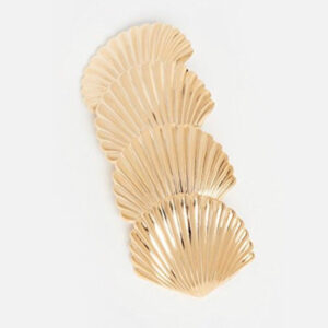 gold plated seashell earrings