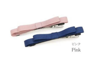 雙色鴨嘴髮夾set  Navy x Pink