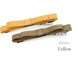 雙色鴨嘴髮夾set  Brown x Yellow